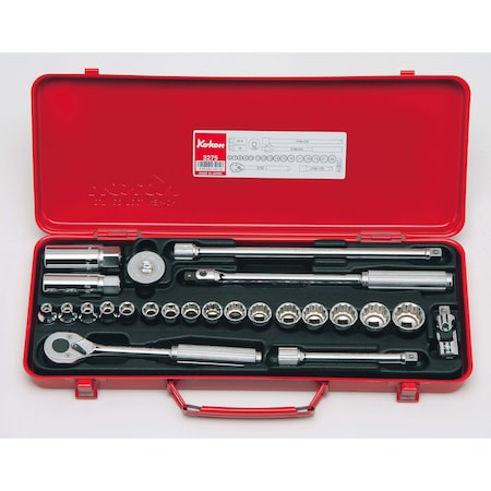 Ko-Ken Socket set 6, 12 Point 25 pieces 3/8 Sq. Drive 3275